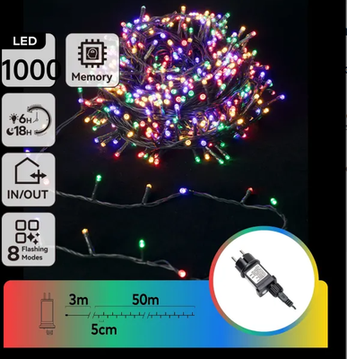 Cadena Luces Navidad Colores 50 Metros